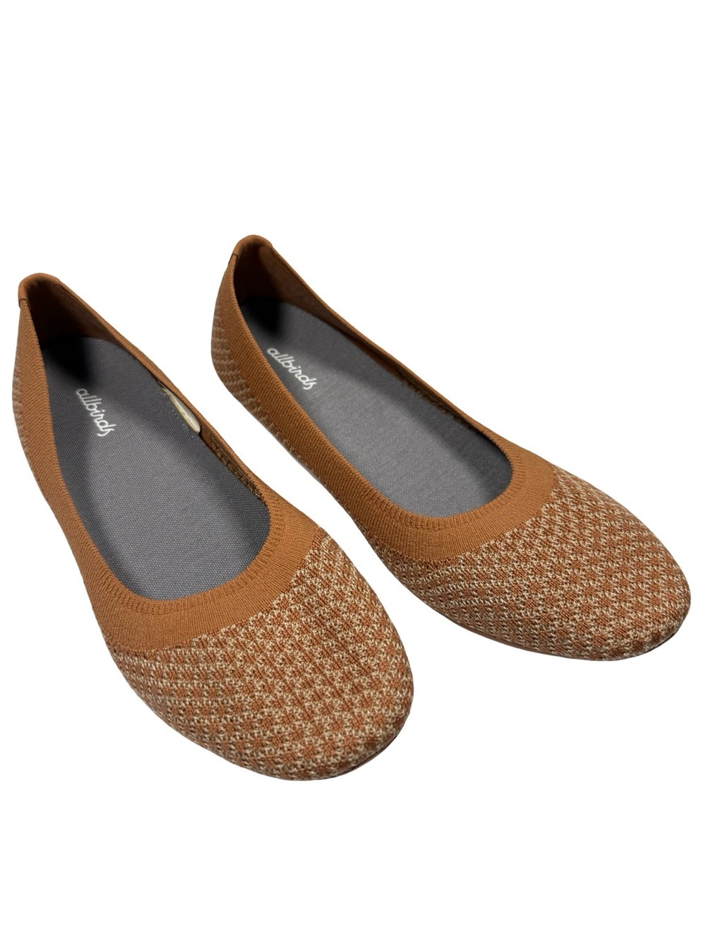 Allbirds Tree Breezers Womens 10 Brown Knit Ballet Flats Minimalist Travel